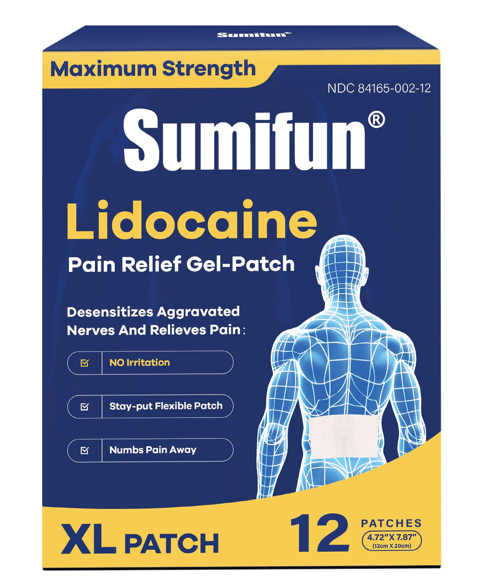 Sumifun XL patch back coverage enables broad-area numbing support.