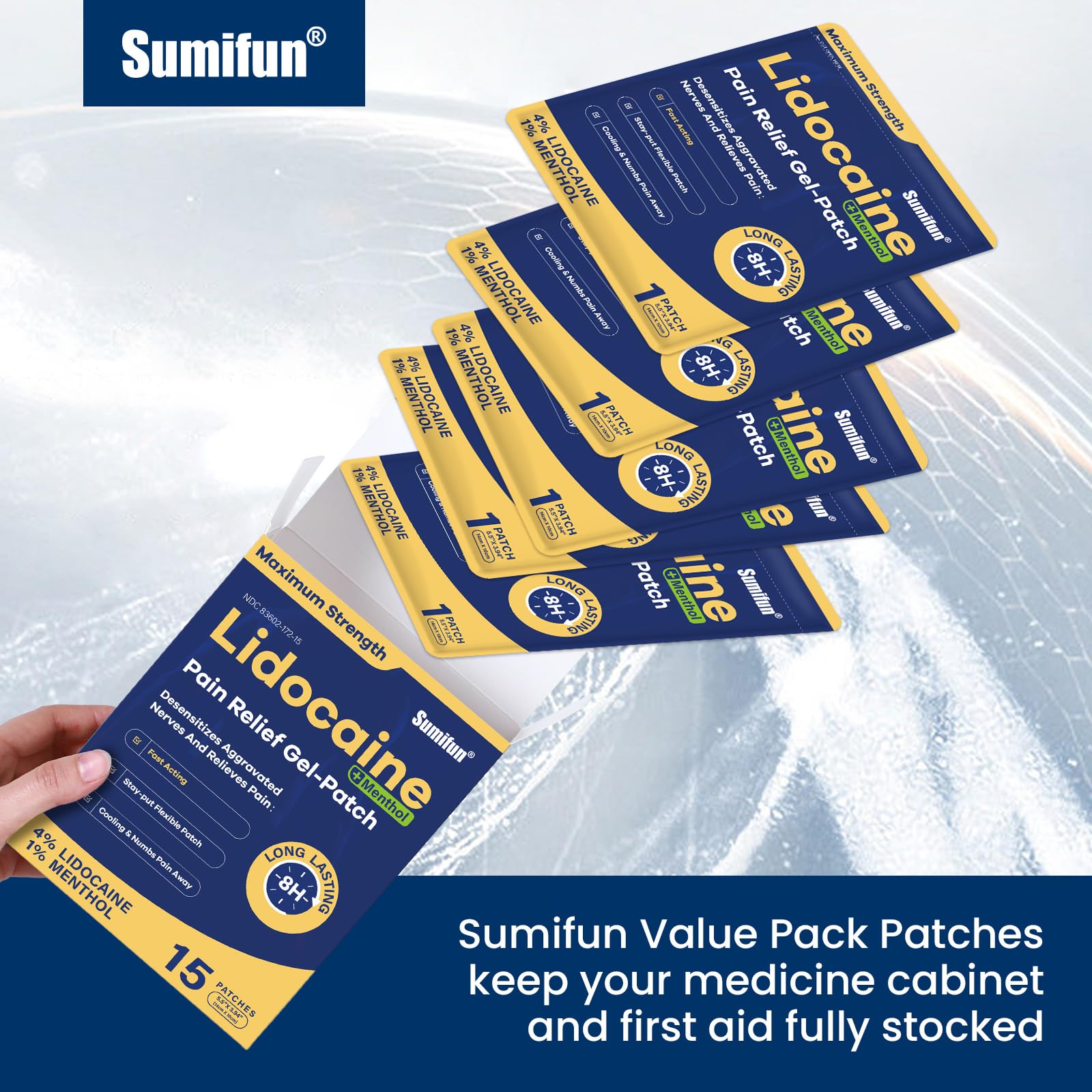 Sumifun menthol patch shows cooling and warming sensations