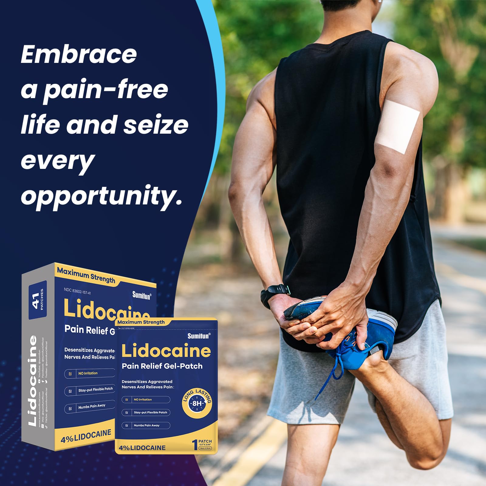 Sumifun odor-free unscented patch suitable for public spaces.
