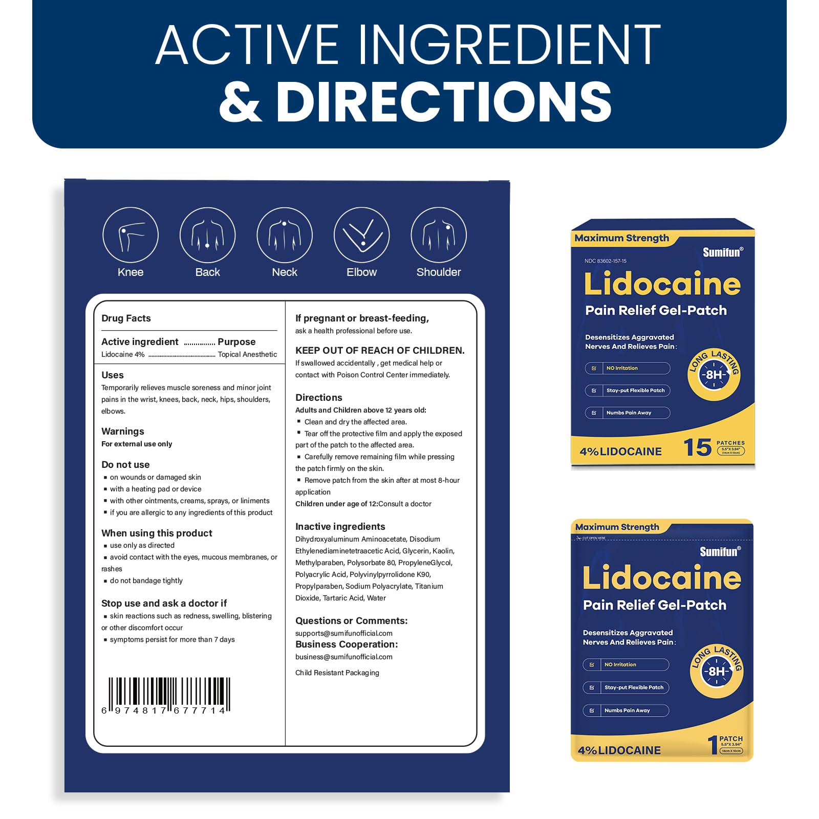 Sumifun patches in use demonstrate easy application and comfortable wear.