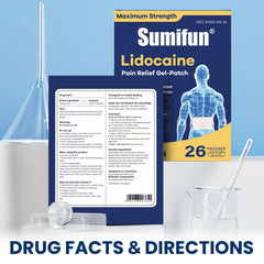 Sumifun XL Lidocaine patch with four-corner reinforcement stays flat.