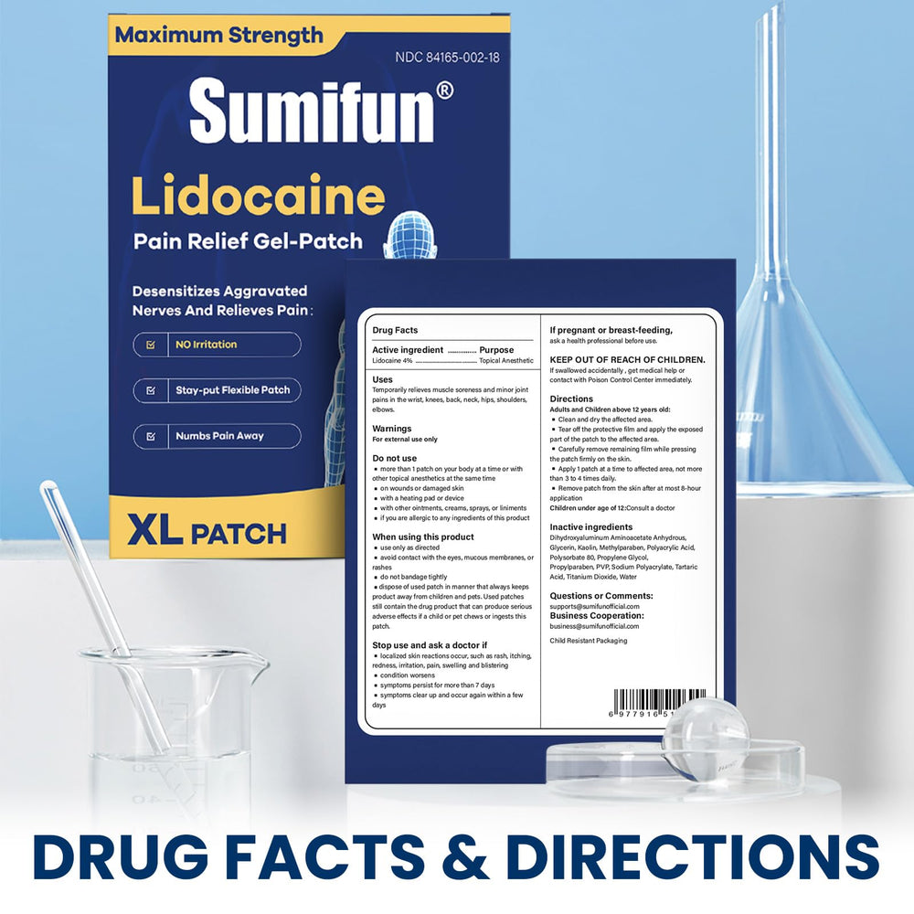 Sumifun XL patch provides up to 8 hours of potential comfort.