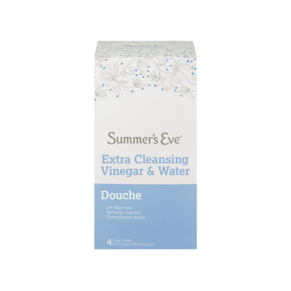 Summer's Eve Extra Cleansing Vinegar and Water 4ct package
