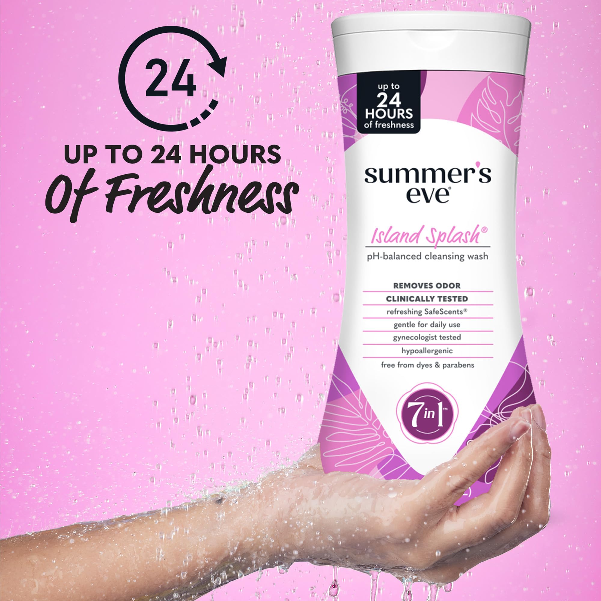 Summer's Eve Island Splash pour demonstrates easy application