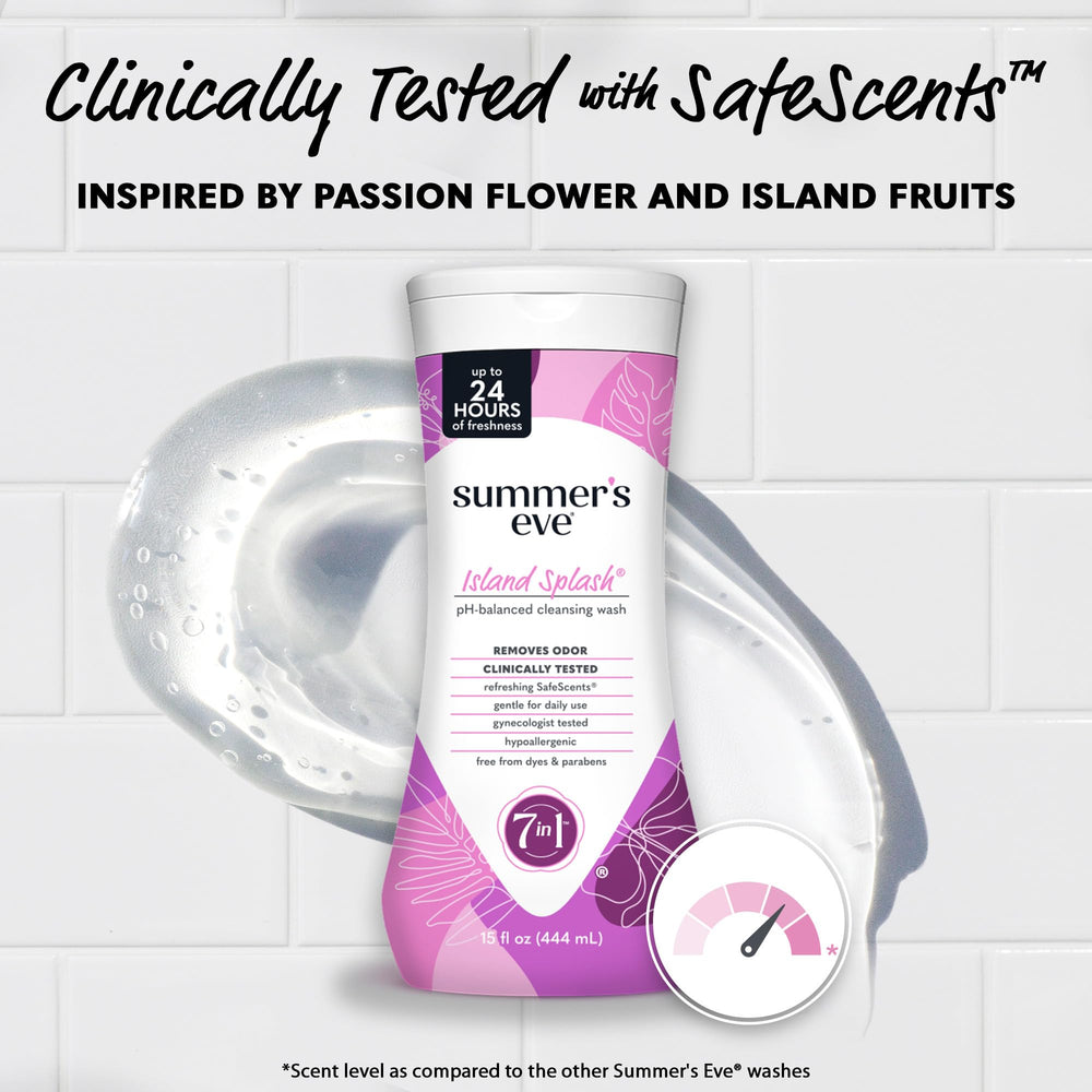 Summer's Eve Island Splash in-shower setup for convenient daily use