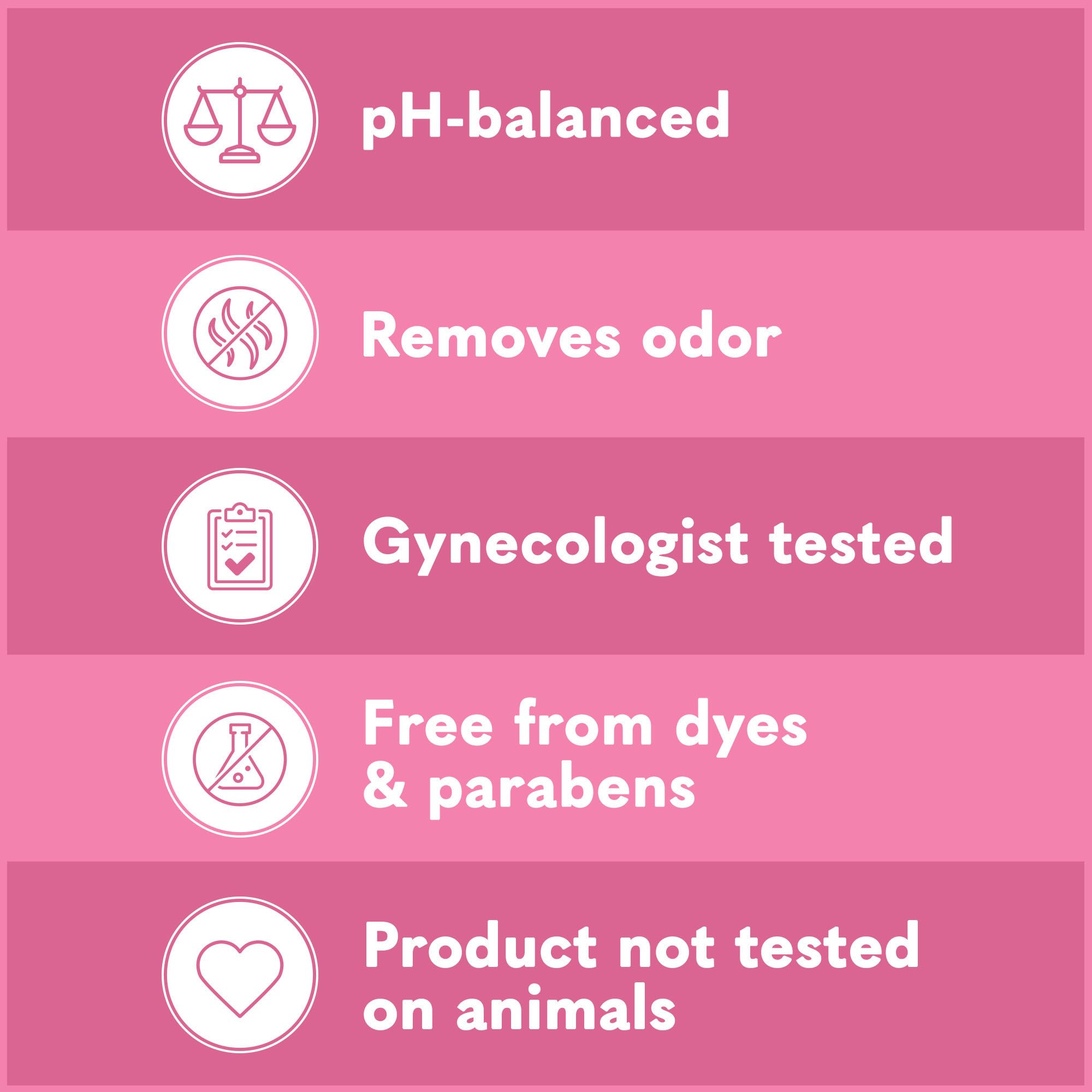 Summer's Eve Simply Sensitive micellar water action promotes gentle odor removal