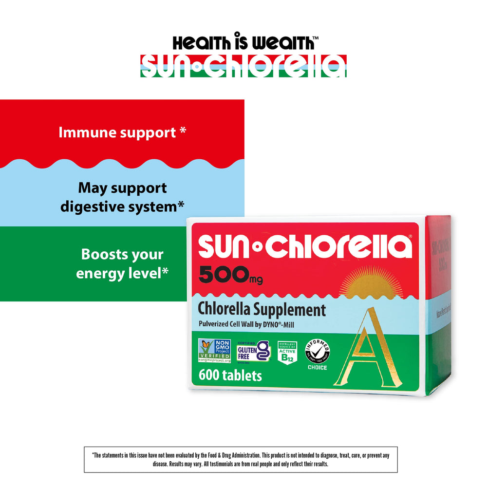 Sun Chlorella 500mg tablet pour ready to take with water
