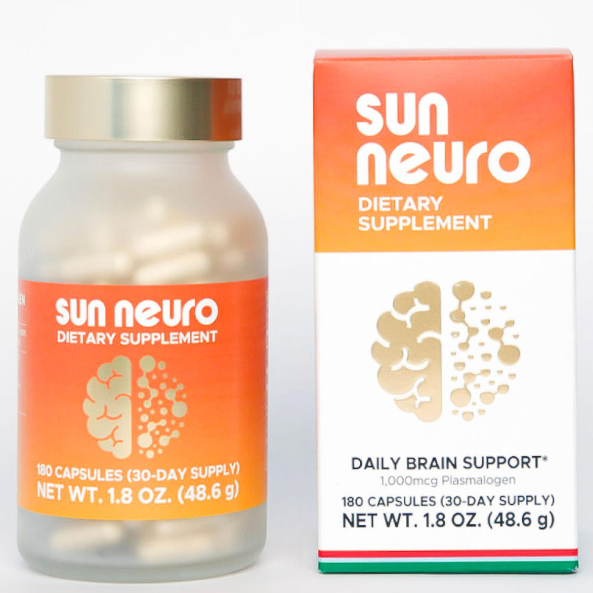 Sun Chlorella Sun Neuro bottle front promoting daily focus and memory support.