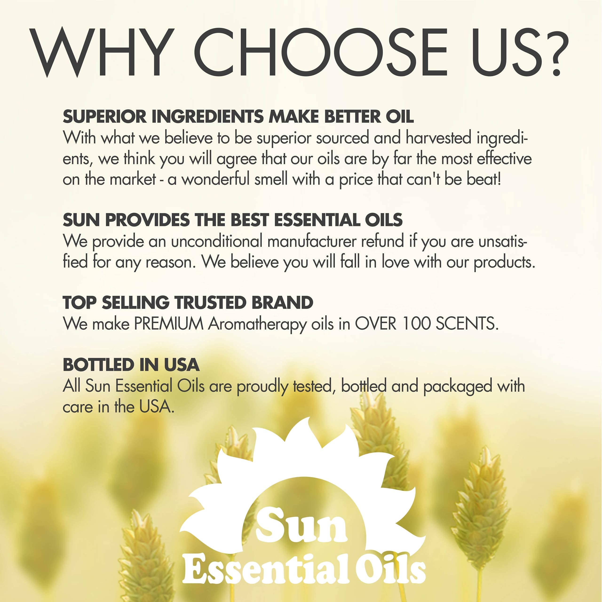Sun Essential Oils amber bottle protects clove oil potency for long-lasting use.