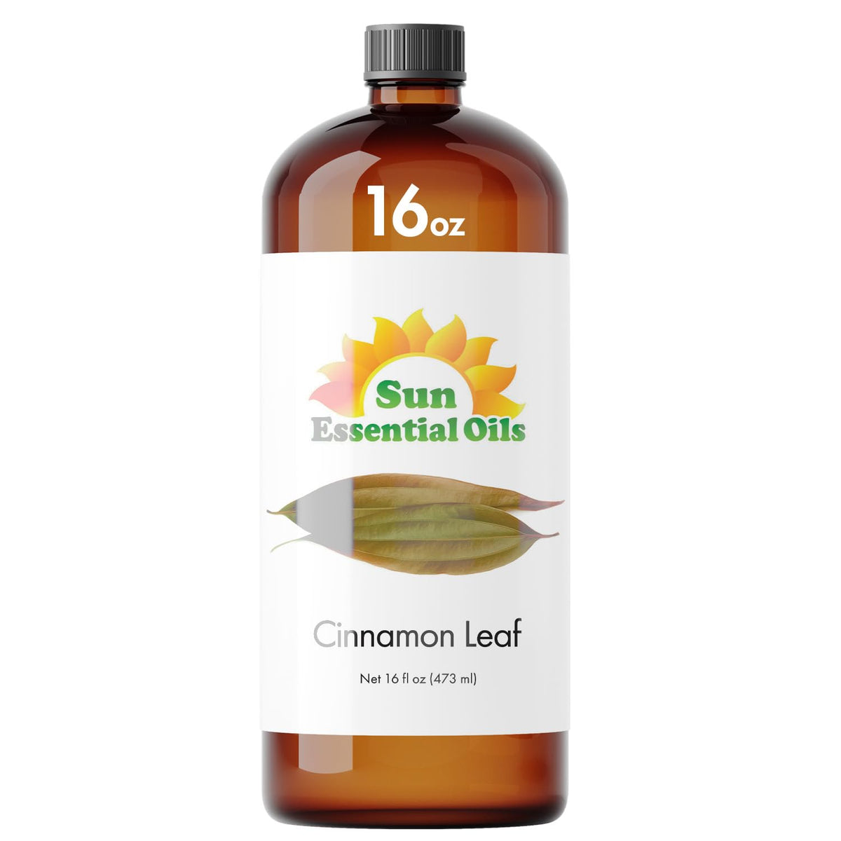 Sun Essential Oils Cinnamon Leaf 16oz bottle for diffusers delivering a warm, inviting aroma.
