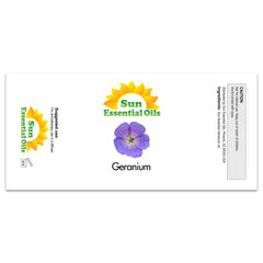 Sun Essential Oils geranium oil diffuser scene highlighting a calming aroma.