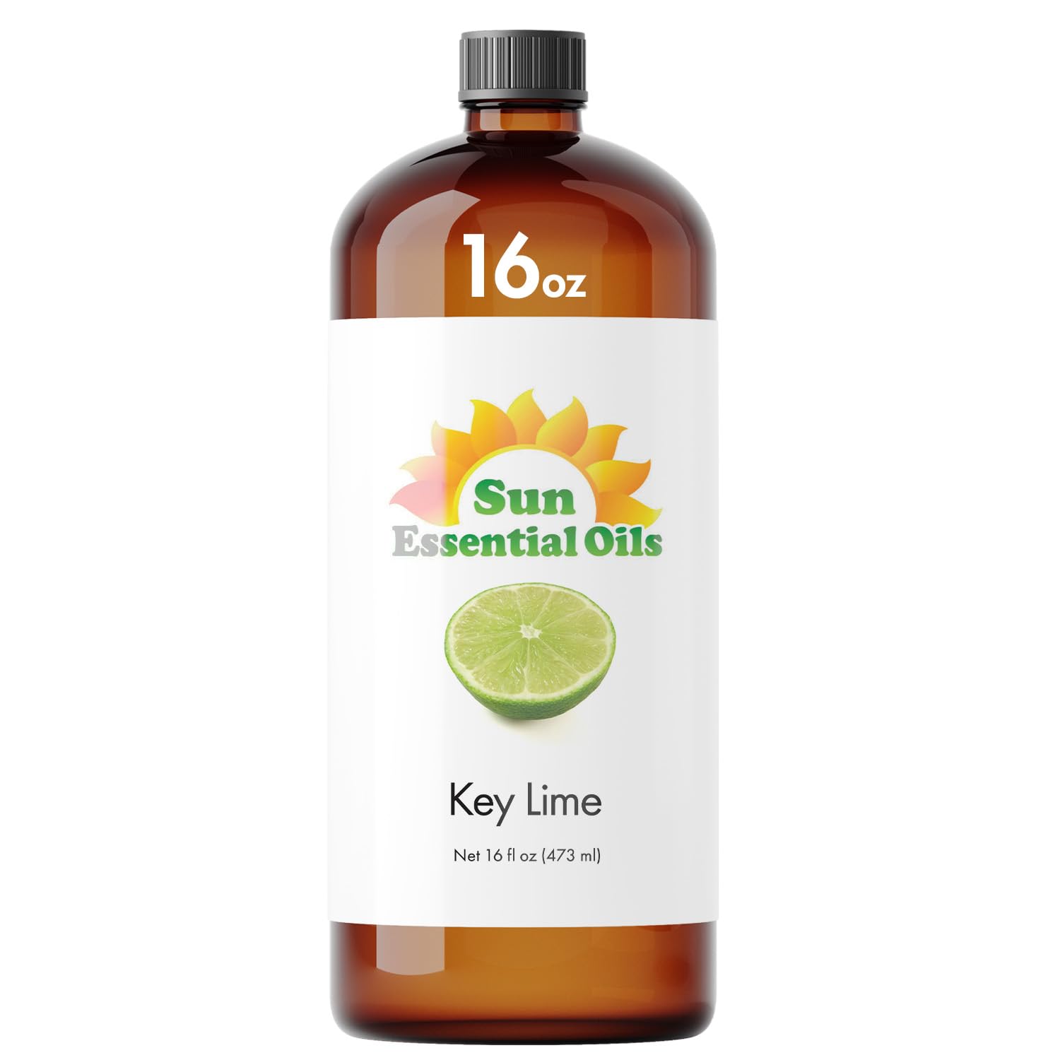 Sun Essential Oils Key Lime 16oz bottle ready for diffusers or crafts.
