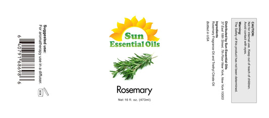 Sun Essential Oils rosemary oil near diffuser for calm spa-like ambience