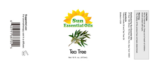 Tea tree oil diffuser blend by Sun Essential Oils for refreshed rooms.