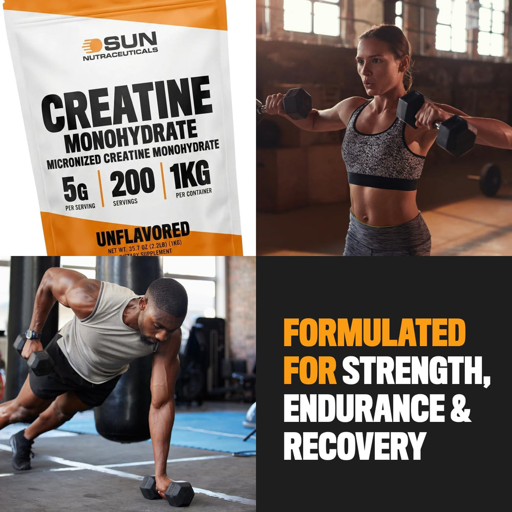 Sun Nutraceuticals creatine with active lifestyle use in gym prep
