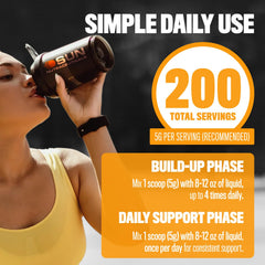Sun Nutraceuticals creatine powder in water blends without altering taste