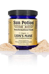 Sun Potion Lion's Mane jar on counter inviting mindful focus