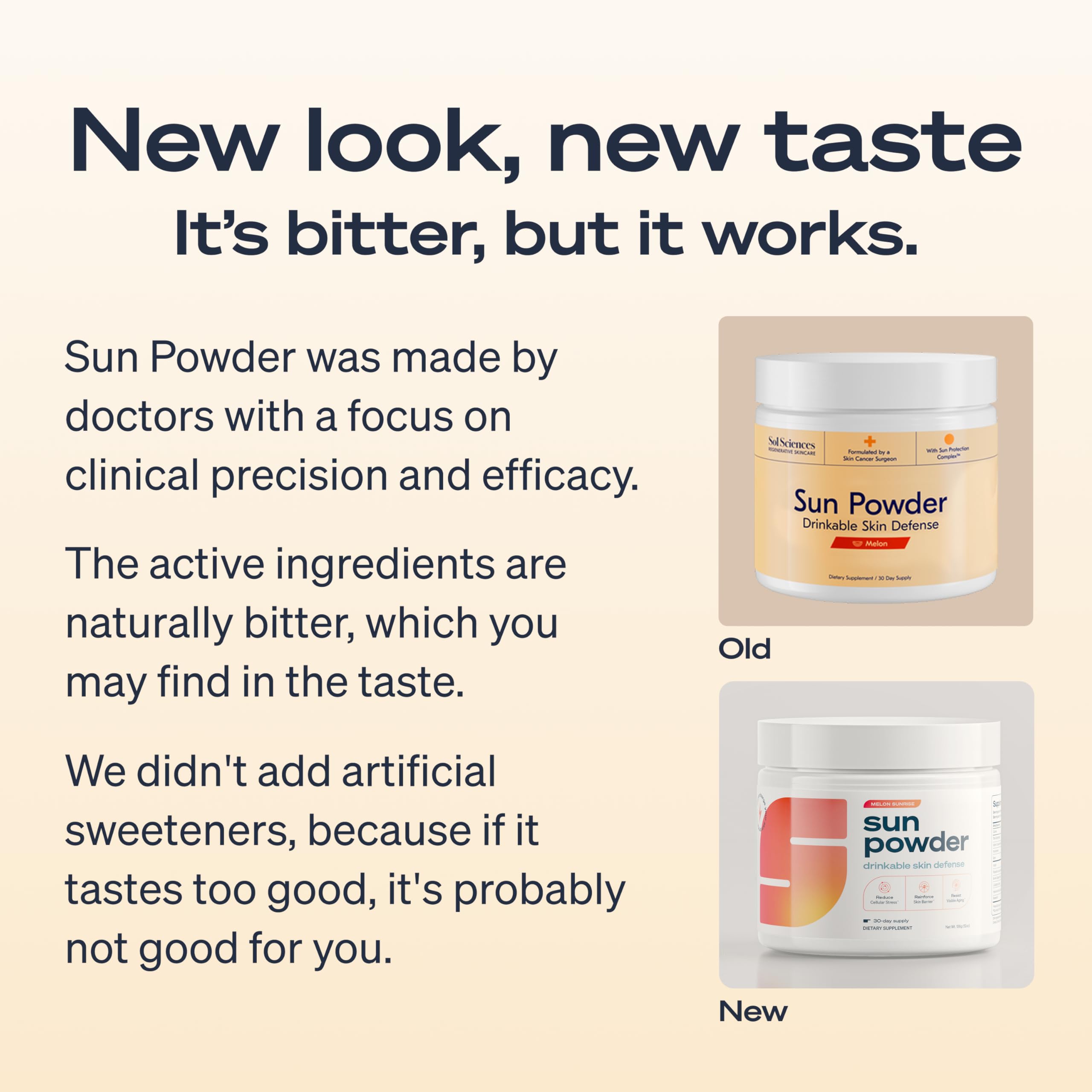 Sun Powder Melon tub closeup highlighting premium ingredients for skin vitality.