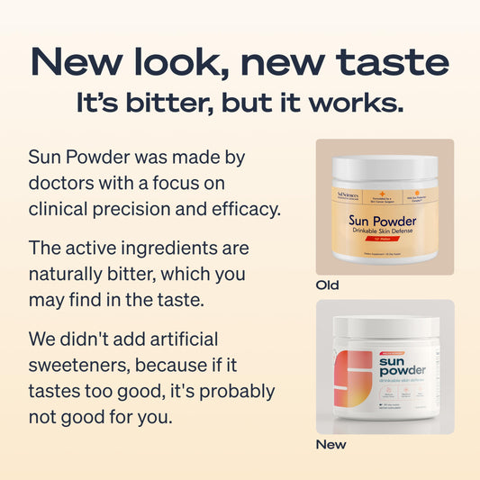 Sun Powder Melon tub closeup highlighting premium ingredients for skin vitality.