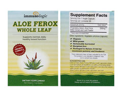 Sun Star Organics Aloe Ferox blend ingredients close-up with vitamins and fiber