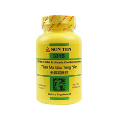 Sun Ten Gastrodia and Uncaria capsules bottle for balanced energy and cardiovascular support.