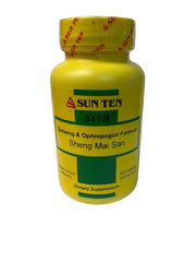 Sun Ten ginseng and ophiopogon capsules bottle for daily energy support.