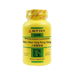 Sun Ten Ren Shen Yang Rong Tang bottle with capsules for energy balance.