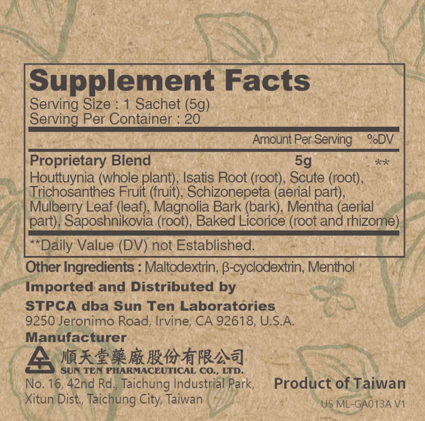 Sun Ten RespireAid on-the-go sachet ready for anytime use.