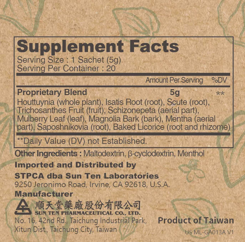 Sun Ten RespireAid on-the-go sachet ready for anytime use.