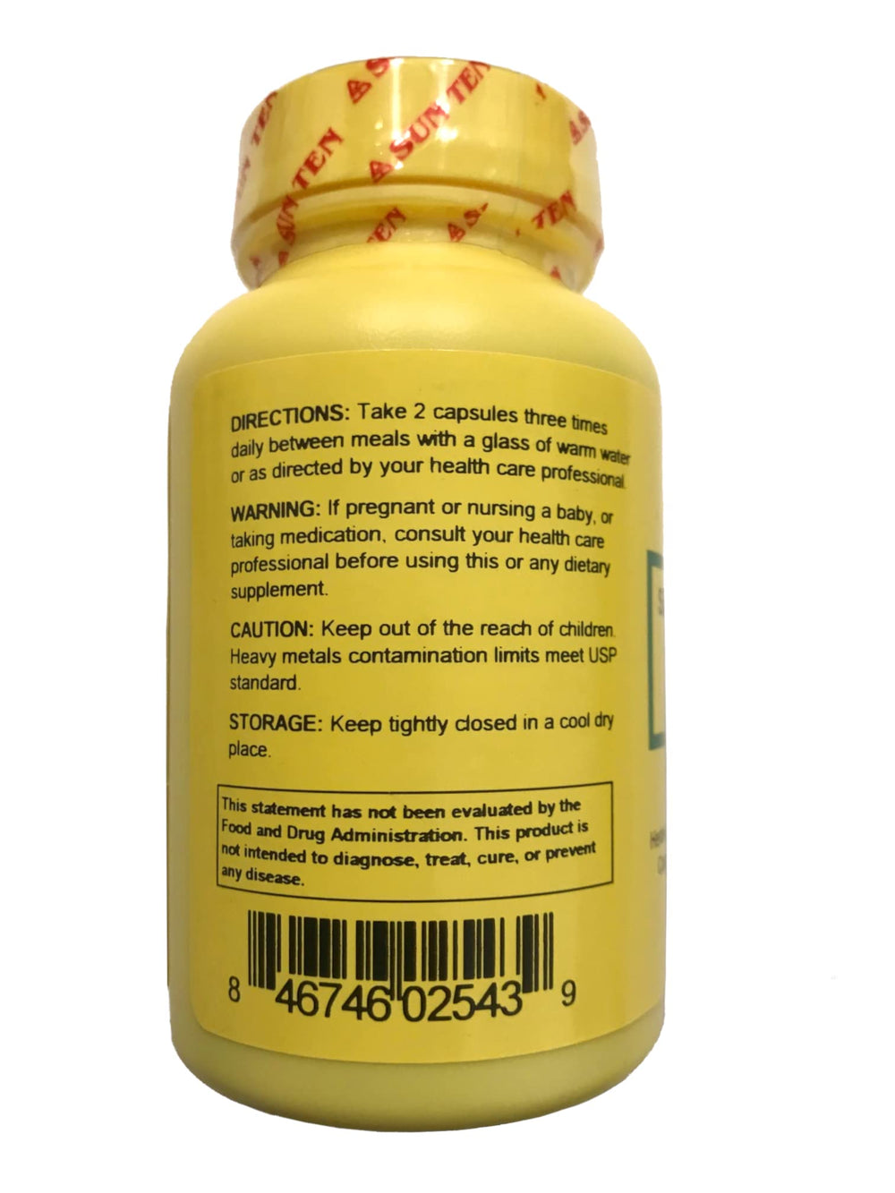 Sun Ten Siler & Astragalus capsules close-up shows uniform size