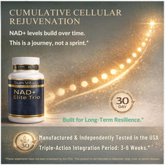 Sun Vitals NAD+ Plus made in USA badge on packaging