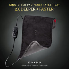 Sunbeam AdvancedHeat king-sized pad with four settings for customizable warmth.