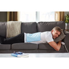Sunbeam heating pad with auto shutoff for safe use.
