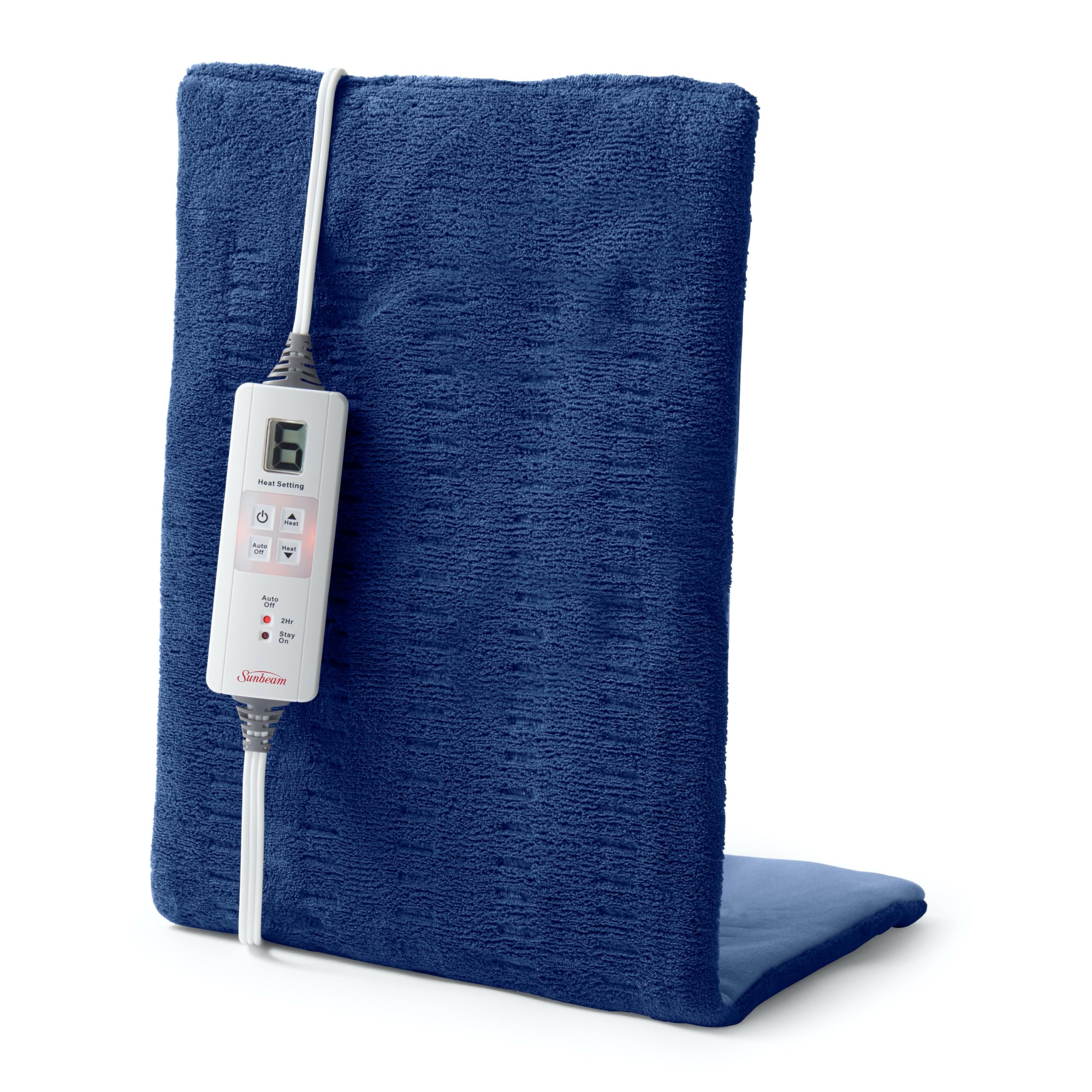 Sunbeam XL heating pad covers back muscles for broad relief