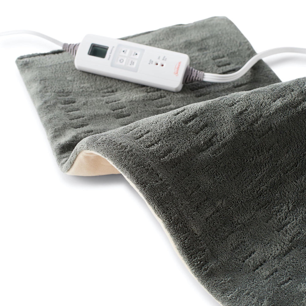 Sunbeam XL heating pad with digital LED controller for precise heat settings