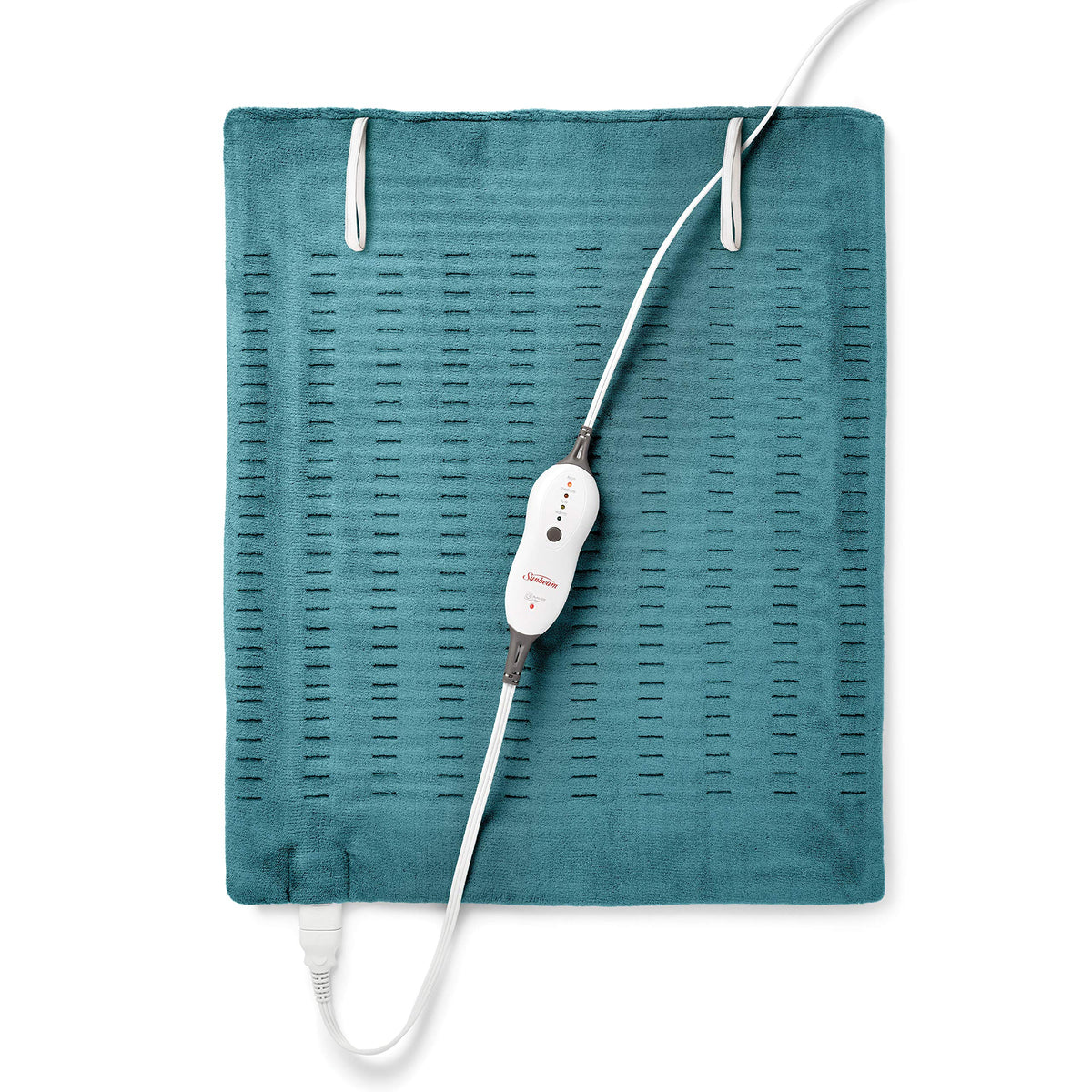 Sunbeam XXL heating pad provides full back coverage with soothing warmth.