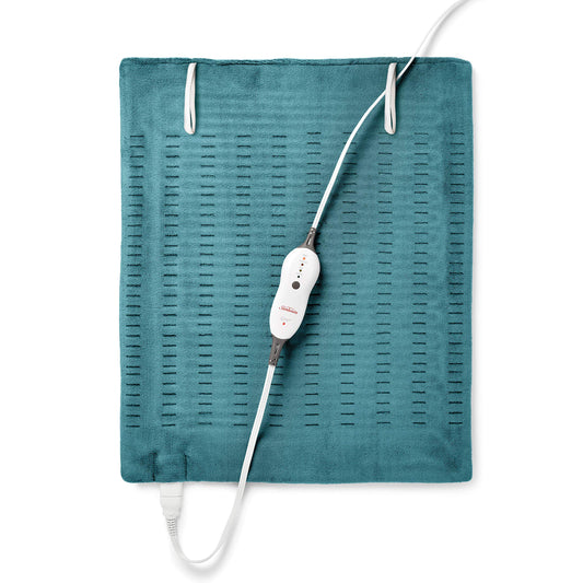 Sunbeam XXL heating pad provides full back coverage with soothing warmth.