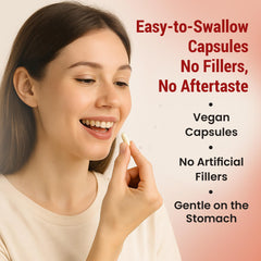 Sundhed Natural CoQ10 dosage info on label ready to read.