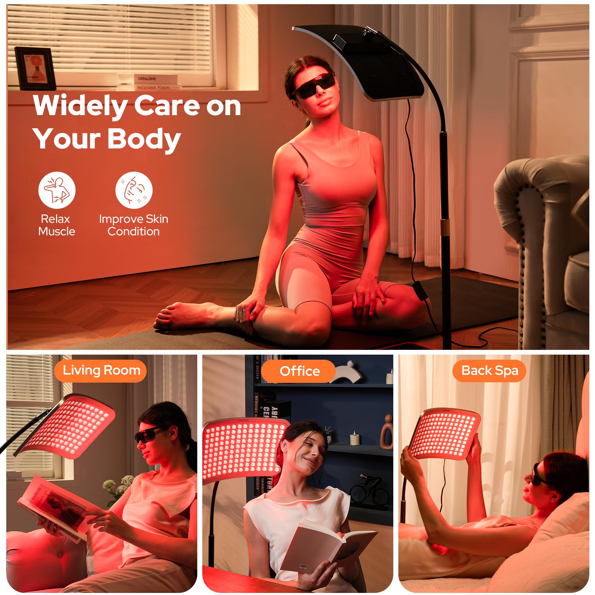 SUNKENET lamp hook and cord enable flexible placement