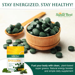 Sunlit Best Spirulina tablet micronized for faster absorption and quicker uptake