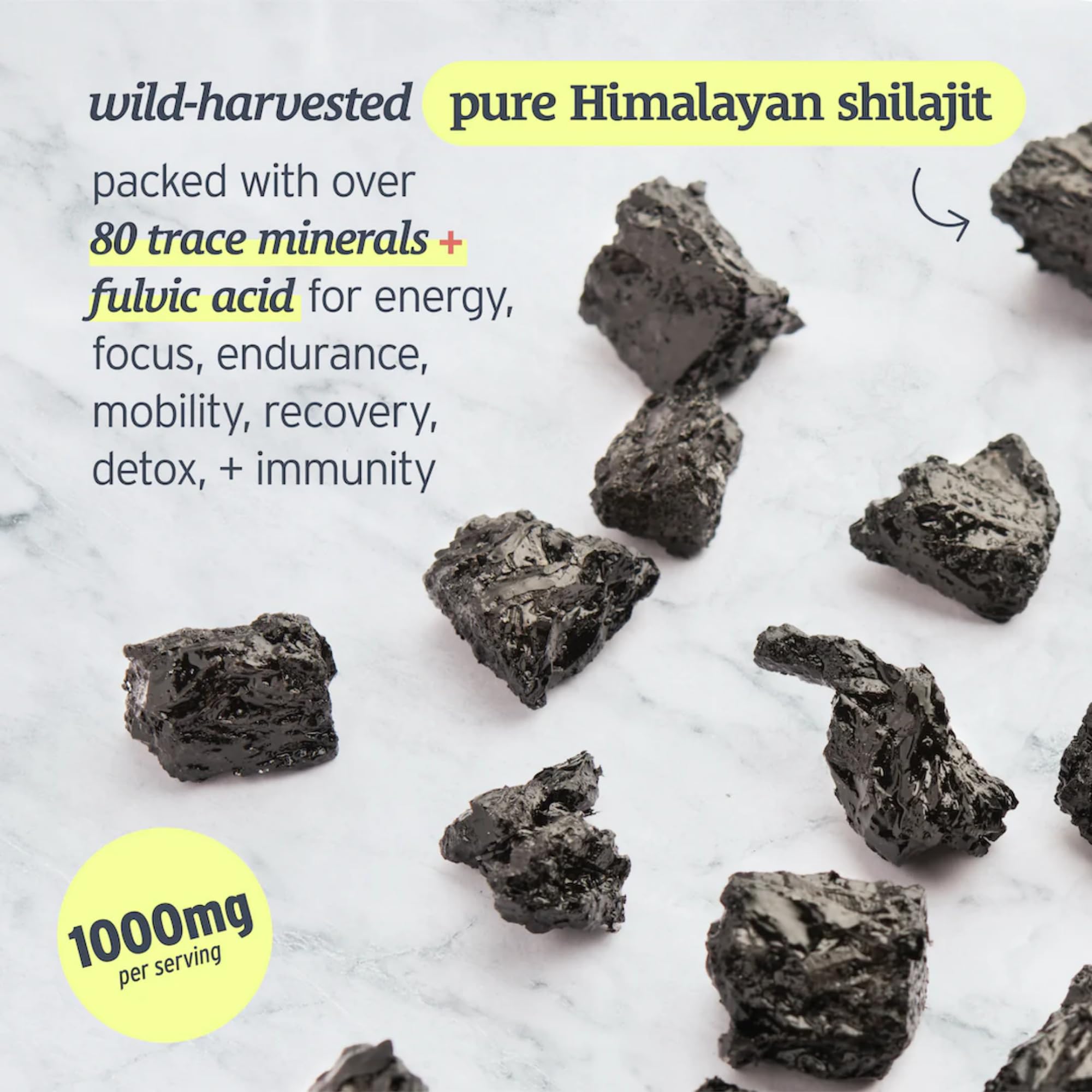 SUNMED Himalayan shilajit gummies vegan label on packaging.