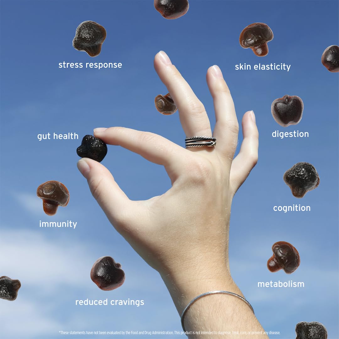 SUNMED Supergreens Daily Gummies Ashwagandha and Green Tea highlights adaptogens for focus