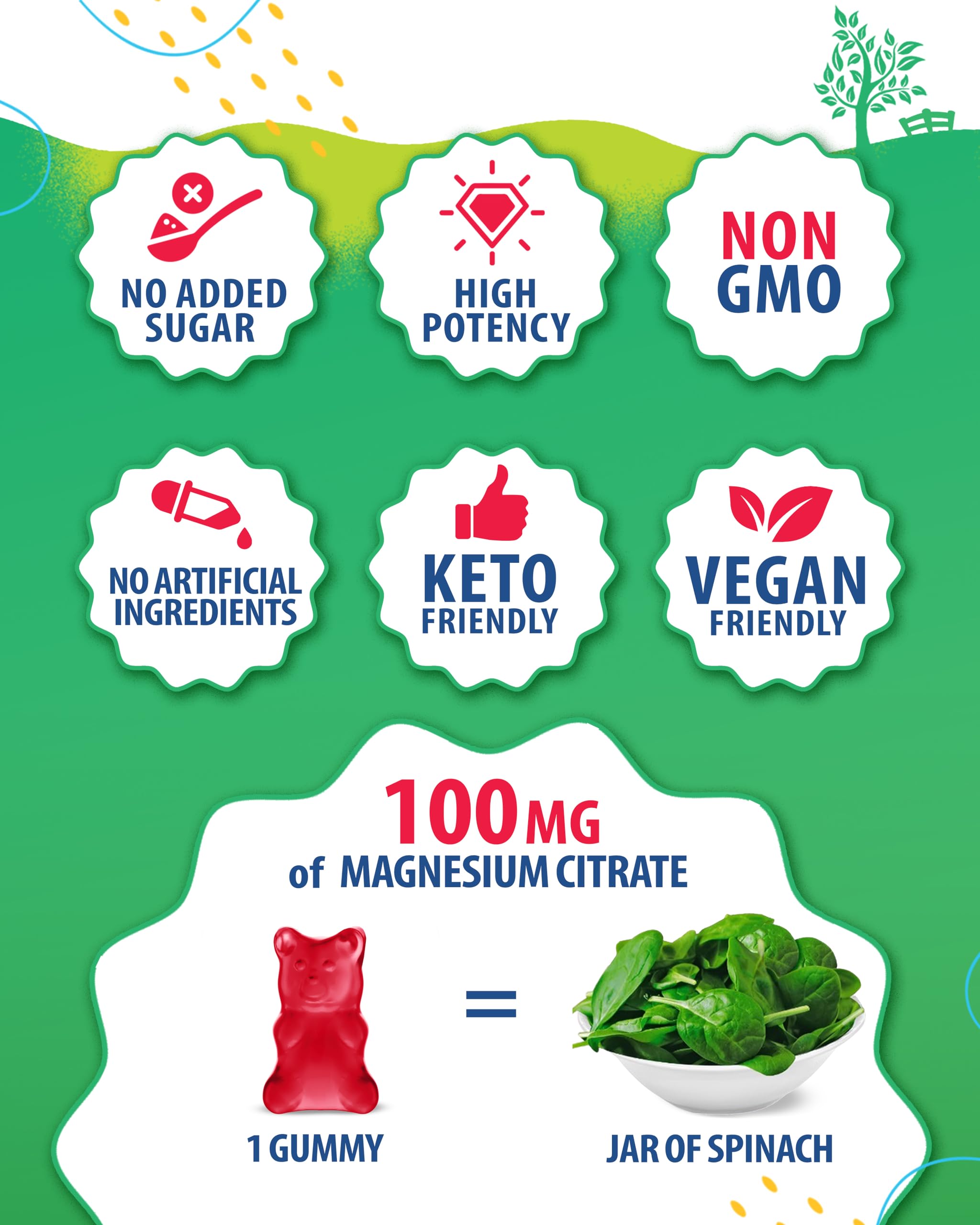 Sunny Sam raspberry-flavored magnesium gummies close-up, tasty daily supplement for kids