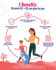 Sunny Sam vegan Halal Gluten-Free D3 K2 gummies product label close-up.