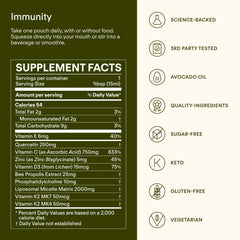 Travel-friendly Sunny Within pouch for on-the-go immunity support.