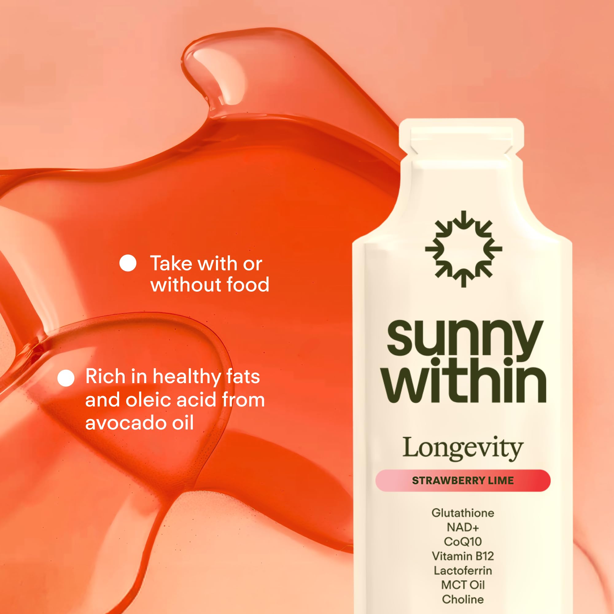 Sunny Within Longevity B12 MCT oil drops support steady energy