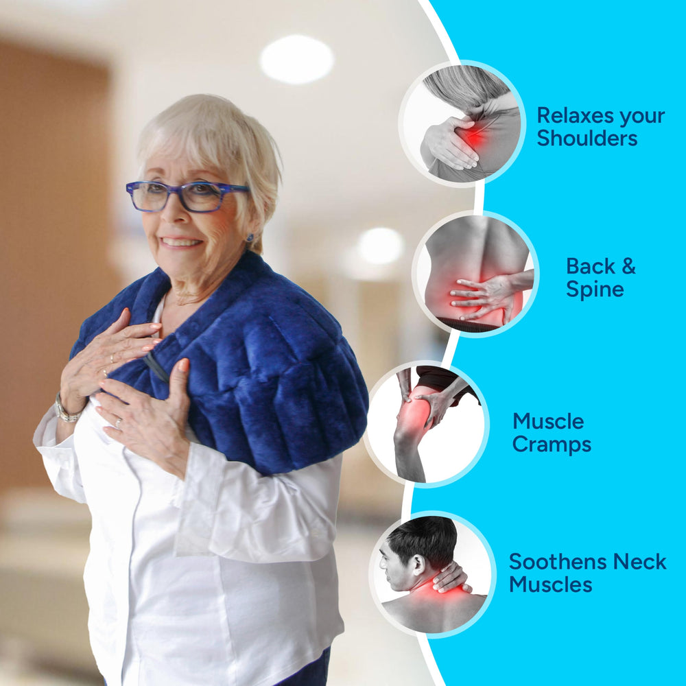 SunnyBay full-coverage neck-shoulder wrap shown in active position