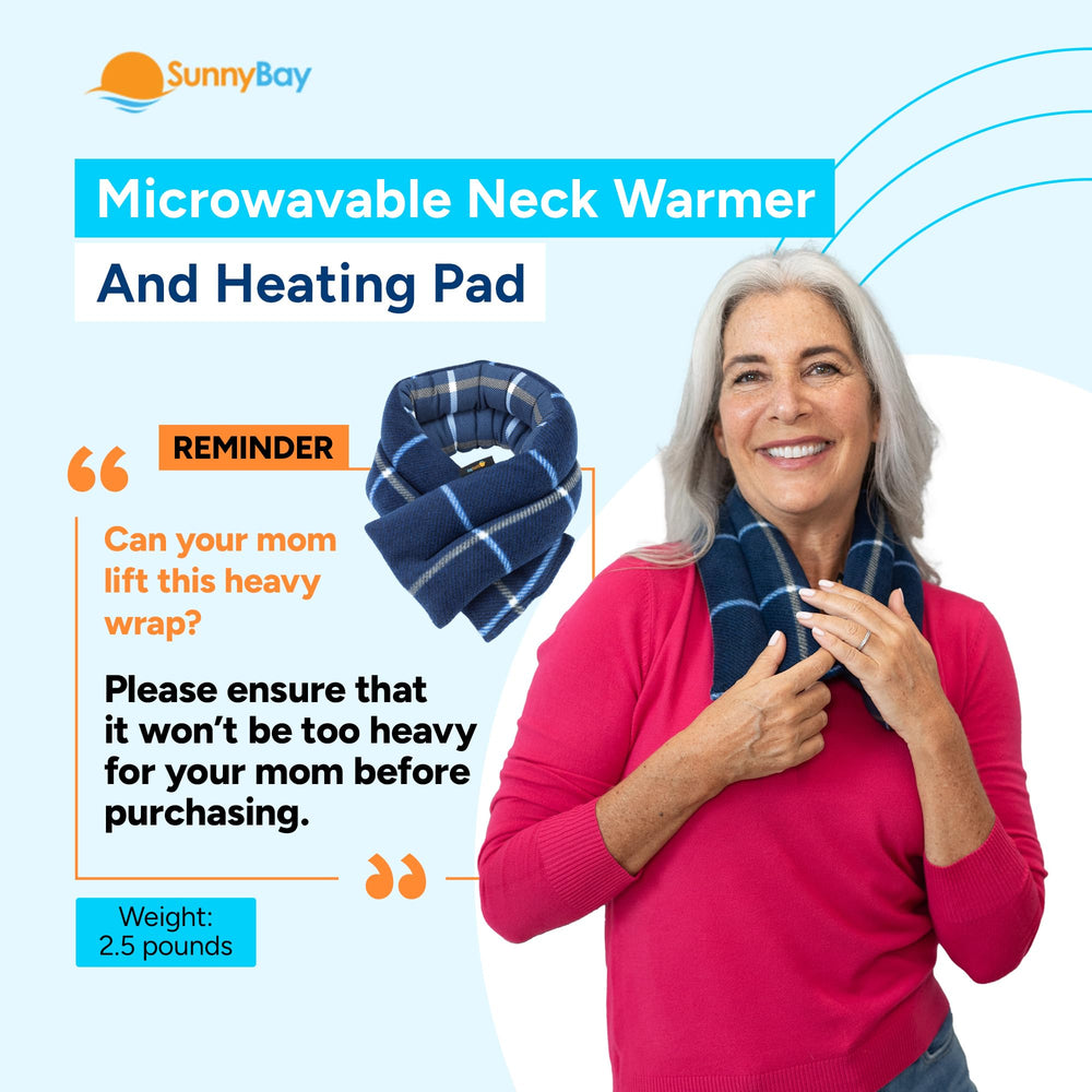 SunnyBay microwave heat pack instruction shot highlights easy heating and safe placement