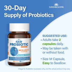 35 probiotic strains including L. rhamnosus in Sunshine & Rain blend.