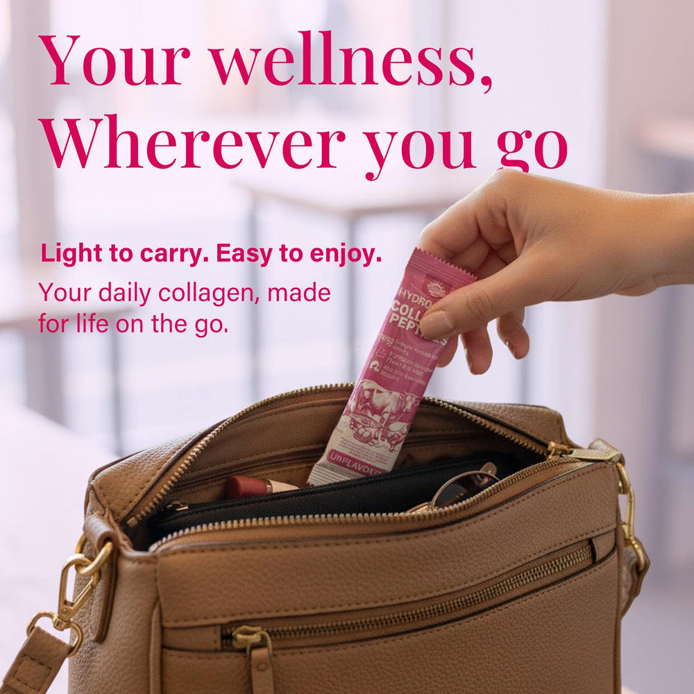 Sunshine & Rain berry-flavored collagen ritual for daily self-care